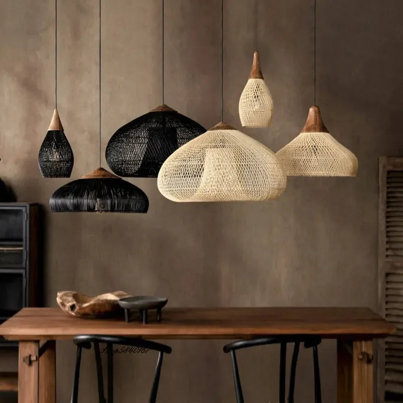 Vintage Rattan Pendant Light – That Organized Home
