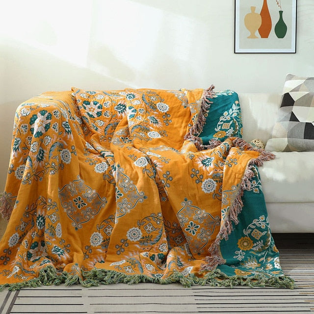 Boho Cotton Throw Blanket – That Organized Home