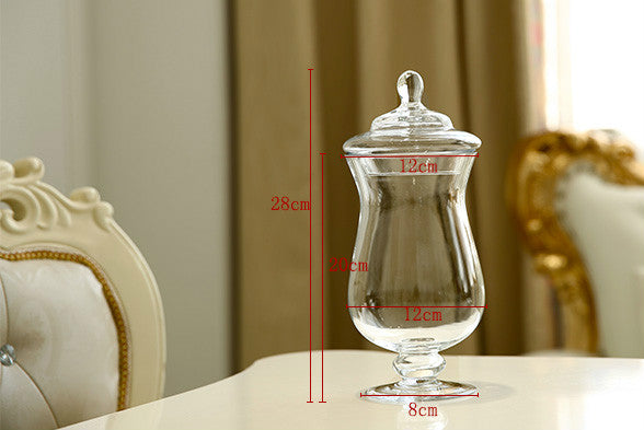 Miniature Glass Candy Jar With Lid - 1/12 Scale Dollhouse Accessory For Decor & Display