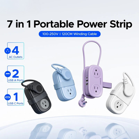 7-in-1 Travel Power Strip