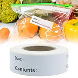 Removable Food Storage Labels