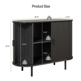 Sliding Door Console Sideboard Cabinet