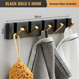 Retractable 90° Wall Mounted Hook Rack