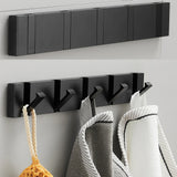 Retractable 90° Wall Mounted Hook Rack