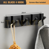 Retractable 90° Wall Mounted Hook Rack