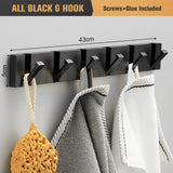 Retractable 90° Wall Mounted Hook Rack