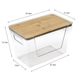 Wooden Lids Stackable Pantry Organizers