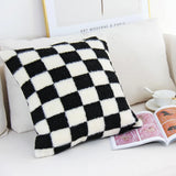 Checkered Throw Cushion Covers