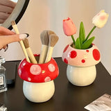 Mushroom Ceramic Pen Holder