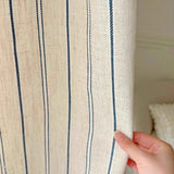 French Medieval Striped Linen Curtain
