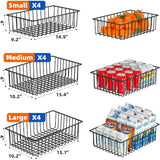 12 Pack Wire Storage Baskets