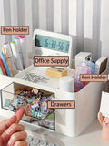 Multi-Functional Desk Organizer with Drawers