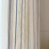 French Medieval Striped Linen Curtain