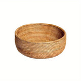 Hand Woven Round Rattan Wicker Basket 