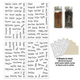 274 Clear Sticker Kit Spice Jar Labels