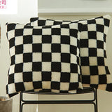 Checkered Throw Cushion Covers