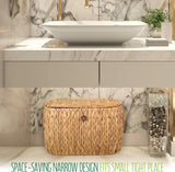 Toilet Paper Wicker Basket with Lid