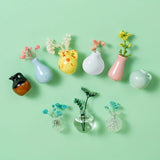 Cute Mini Ceramic Vase Fridge Magnets