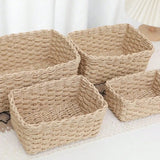 Natural Rattan Woven Organizer Basket