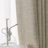 Full Blackout Linen Window Curtains