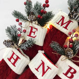 Snowflake Knitted Christmas Stockings