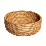 Hand Woven Round Rattan Wicker Basket 