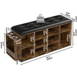 10 Cubbies Shoe Storage Bench