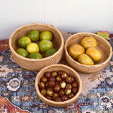 Hand Woven Round Rattan Wicker Basket 