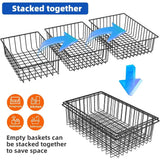 12 Pack Wire Storage Baskets