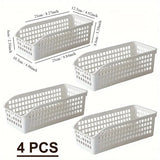 4 Pieces Multifunctional Plastic Basket Set
