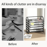 Tiered Mesh Desk Organizer