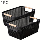 Mesh Basket with Wooden Handles