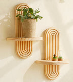Floating Wooden Wall Shelves