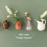 Cute Mini Ceramic Vase Fridge Magnets