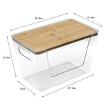 Wooden Lids Stackable Pantry Organizers
