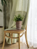 Matcha Green Cotton Linen Window Curtain