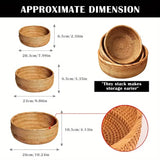 Hand Woven Round Rattan Wicker Basket 