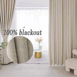 Full Blackout Linen Window Curtains