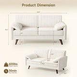 Deep Seat Chenille Loveseat Sofa