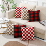 Checkered Throw Cushion Covers