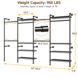 Expandable Industrial Pipe Closet Rack