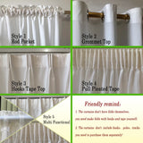 Full Blackout Linen Window Curtains