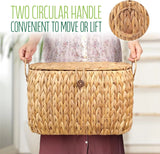 Toilet Paper Wicker Basket with Lid