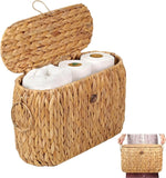 Toilet Paper Wicker Basket with Lid