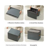 Foldable Grid Shoe Storage Box