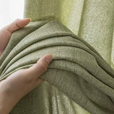 Matcha Green Cotton Linen Window Curtain