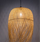 Bamboo Rattan Light with Fringe