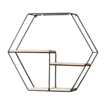 Hexagon Metal Floating Wall Shelf