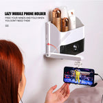 MULTIFUNCTION WALL MOUNTED BEDSIDE SHELF WITH PHONE HOLDER