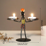 ABSTRACT METAL CANDLE HOLDER